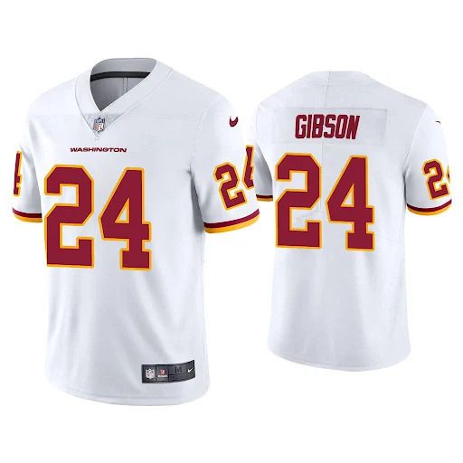 Men Washington Redskins #24 Antonio Gibson Nike White Vapor Limited NFL Jersey->washington redskins->NFL Jersey